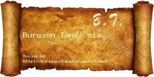 Burszon Tanázia névjegykártya